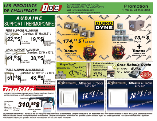 promotion mai 2013
